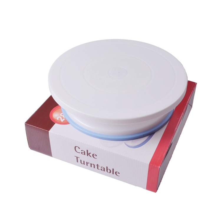 Turntable Cake Stand Revolving Cake Decorating Stand with 2PCS Cake Decorating Nozzles-2