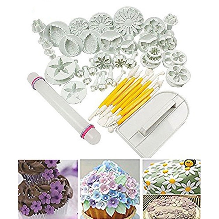 47Pcs/Set Fondant Cake Decoration Tool Set Catalina Fondant Cake Cutter Mold Tools Set-3