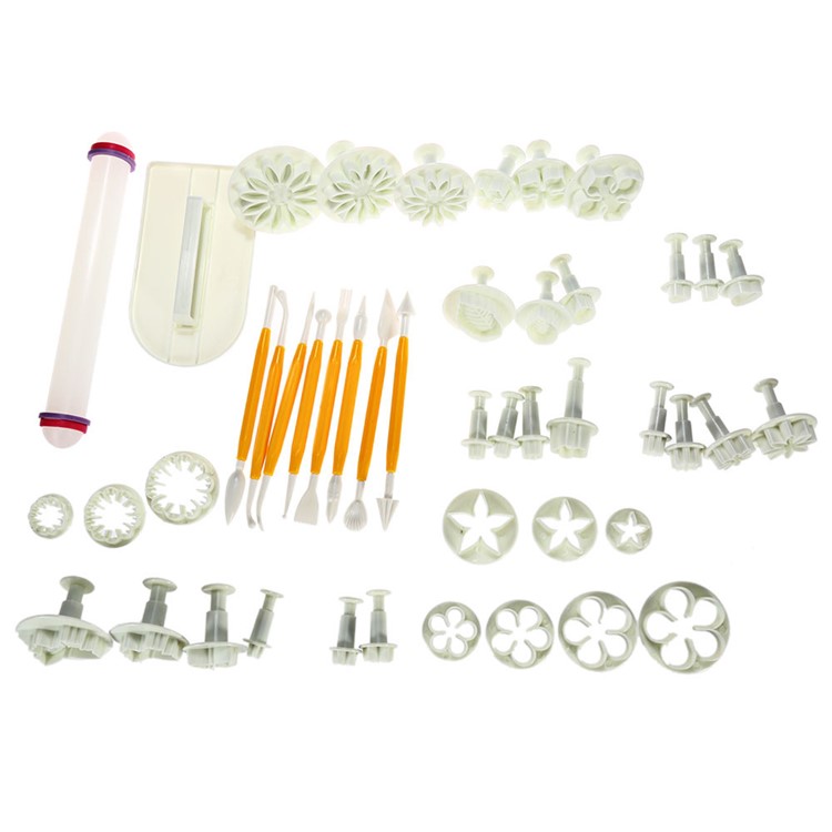 47Pcs/Set Fondant Cake Decoration Tool Set Catalina Fondant Cake Cutter Mold Tools Set-9
