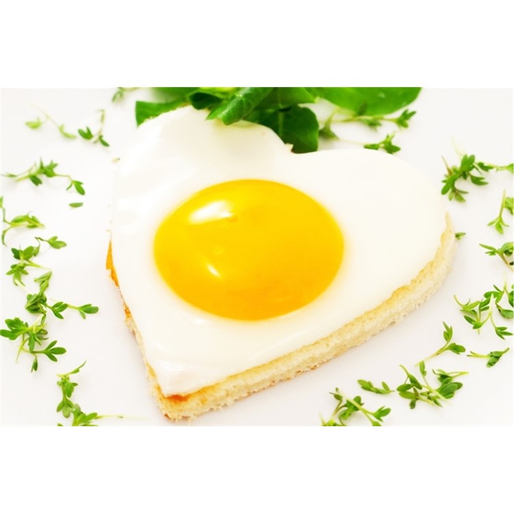 Nonstick Silicone Fried Egg Mold Heart Egg Ring 4PCS for Cooking - Red Flower + Blue Bear + Green Circle + Orange Heart-13