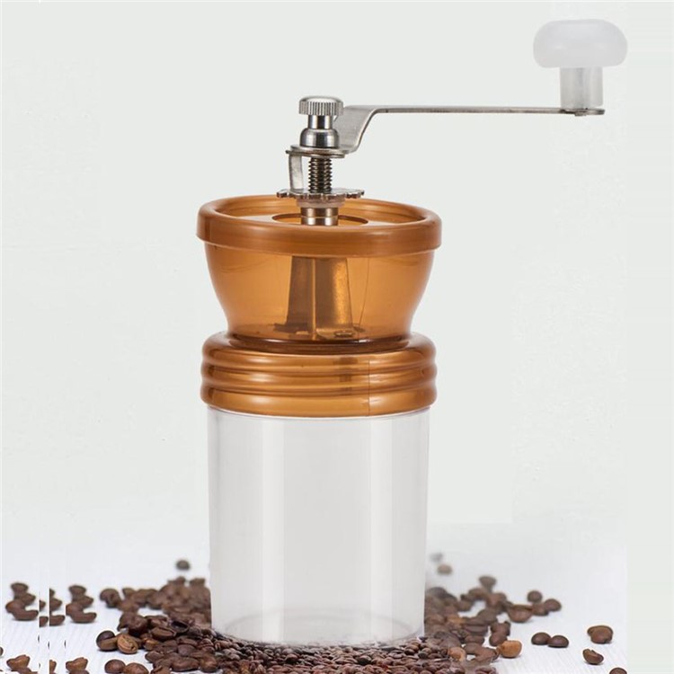 100G Manual Coffee Grinder Washable Ceramic Core Hand Burr Mill Grinder Maker - Brown-1