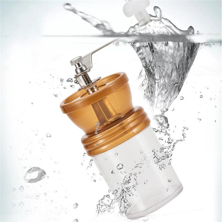100G Manual Coffee Grinder Washable Ceramic Core Hand Burr Mill Grinder Maker - Brown-5