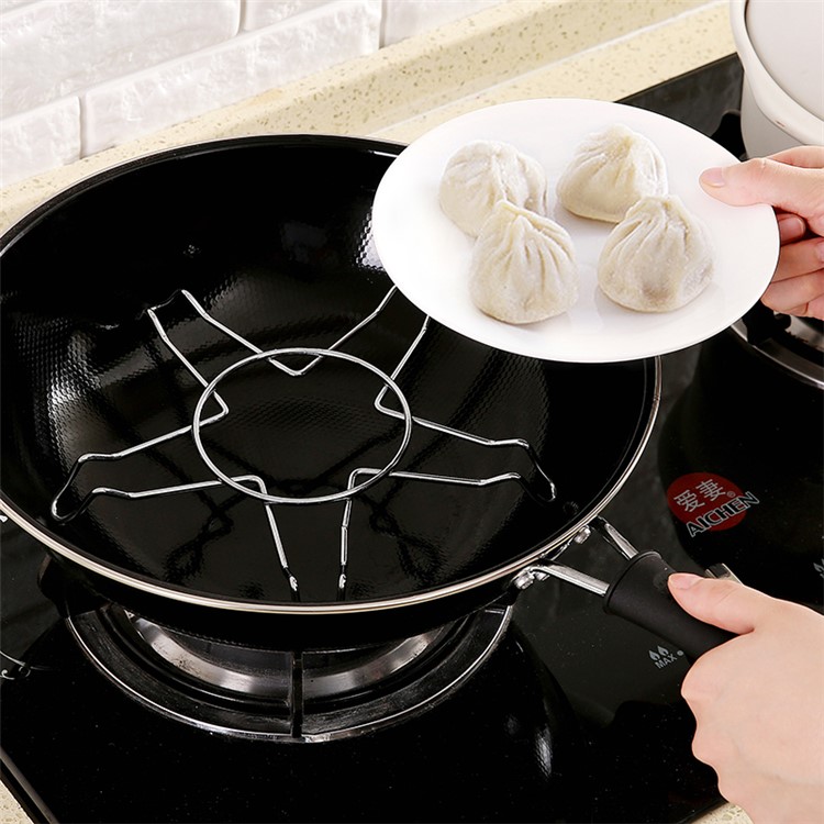 Pentagonal Stainless Steel Steamed Rack Pot Cooking Steaming Shelf-2