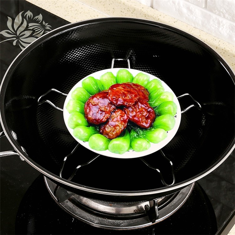 Pentagonal Stainless Steel Steamed Rack Pot Cooking Steaming Shelf-4