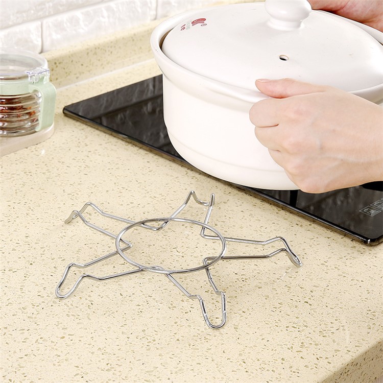 Pentagonal Stainless Steel Steamed Rack Pot Cooking Steaming Shelf-5
