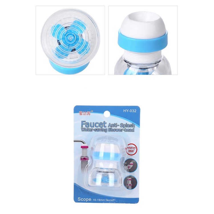 Kitchen Water Saver Tap 360 Degrees Rotatable Swivel Faucet Nozzle Filter - Blue-3