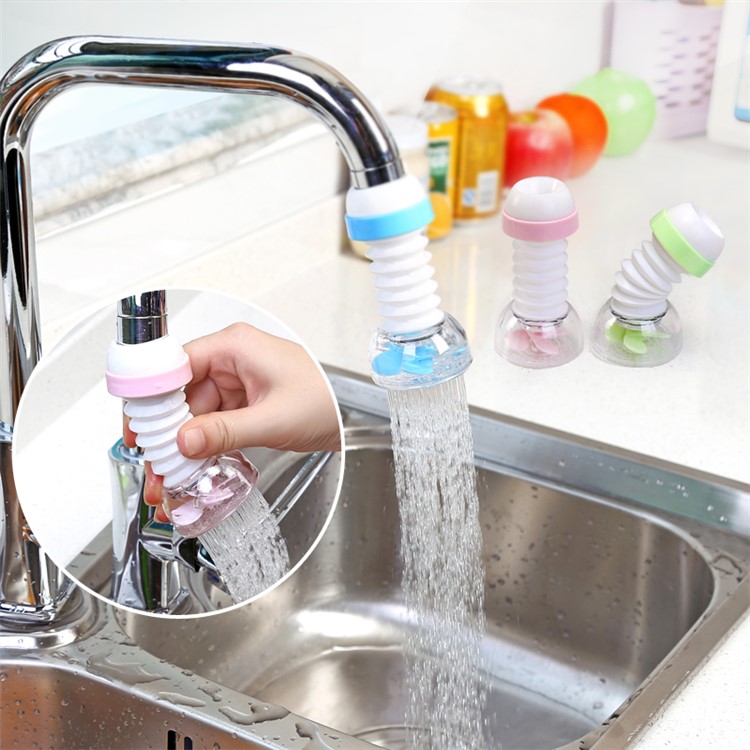 Kitchen Water Saver Tap 360 Degrees Rotatable Swivel Faucet Nozzle Filter - Blue-4