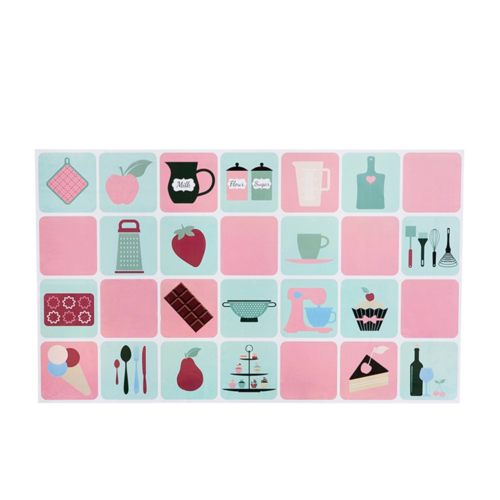 Self-adhesive High Temperature Resistance Kitchen Wall Stickers Waterproof Oil-proof Decal Wallpaper - Pink-3