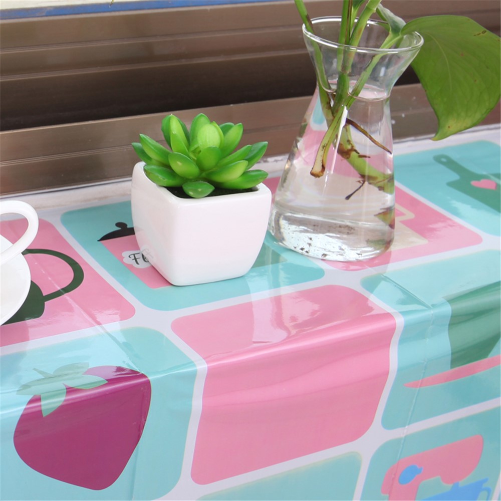 Self-adhesive High Temperature Resistance Kitchen Wall Stickers Waterproof Oil-proof Decal Wallpaper - Pink-4
