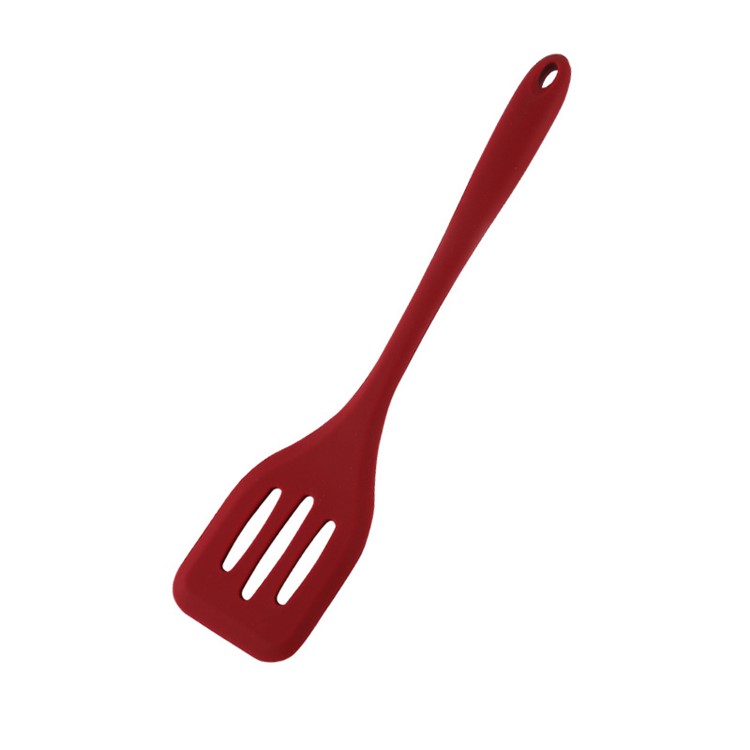 Non-stick Spatula Kitchen Cooking Tool with Food-grade Silicone Cover and Steel Core - Red