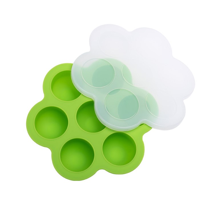 Silicone Egg Bites Molds for Instant Pot and Pressure Cooker Reusable Egg Poacher and Freezer Tray with Lid - Green-1