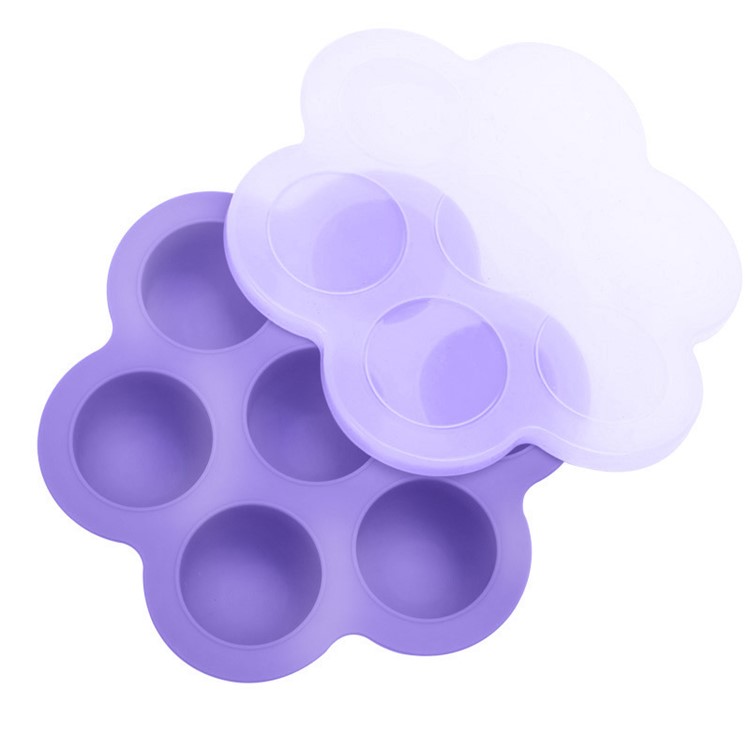 Silicone Egg Bites Molds for Instant Pot and Pressure Cooker Reusable Egg Poacher and Freezer Tray with Lid - Purple-1