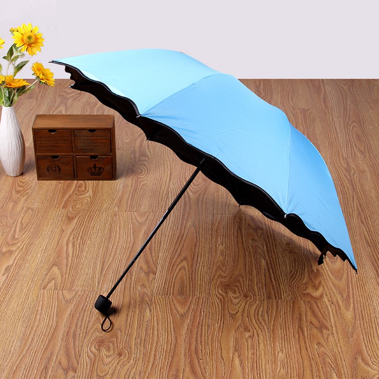 Travel Umbrella Compact Windproof Waterproof Umbrella with UV Protection - Blue-1