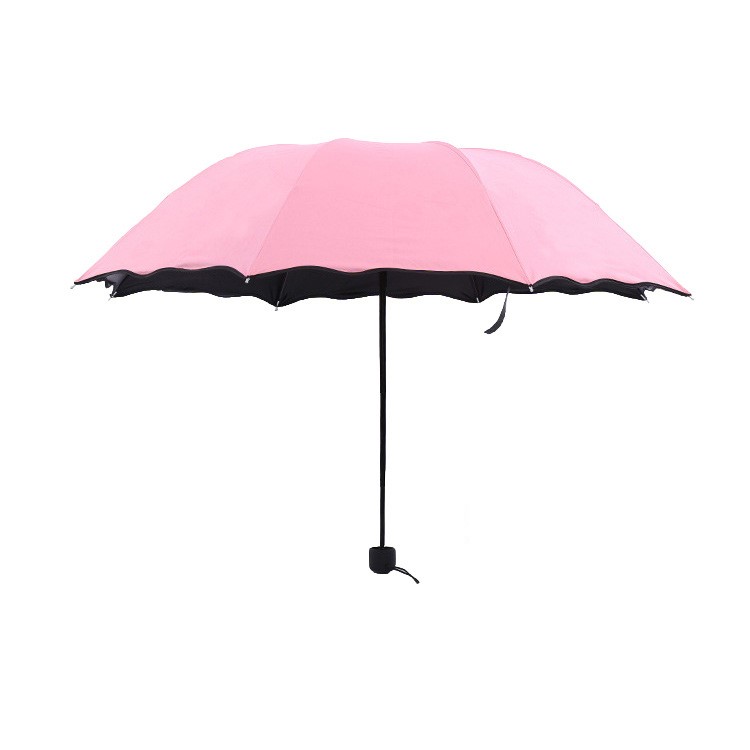 Travel Umbrella Compact Windproof Waterproof Umbrella with UV Protection - Pink-2