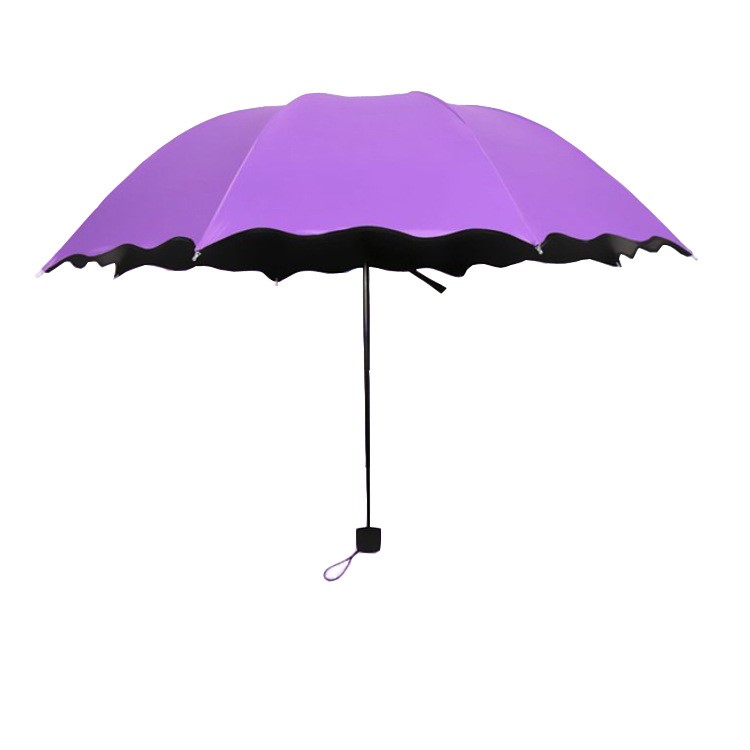 Travel Umbrella Compact Windproof Waterproof Umbrella with UV Protection - Purple-1