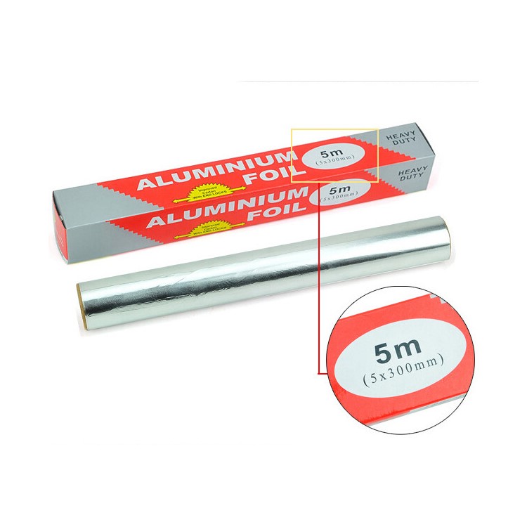 Non-Stick Heavy-duty Aluminum Thin Foil for Grilling, Steaming, Barbecue, Size: 5m x 30cm-4
