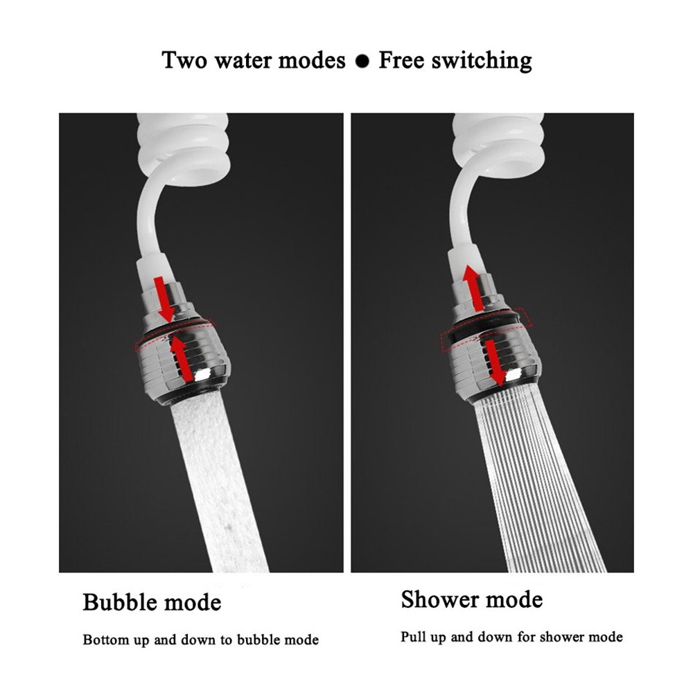 Long Hose Shrinkable Home Kitchen Faucet Splash Head Extension Extender-3