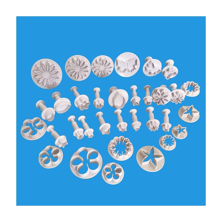 33Pcs/Set Plastic Plunger Fondant Cutter Tools Biscuit Cake Cookie Mold-3