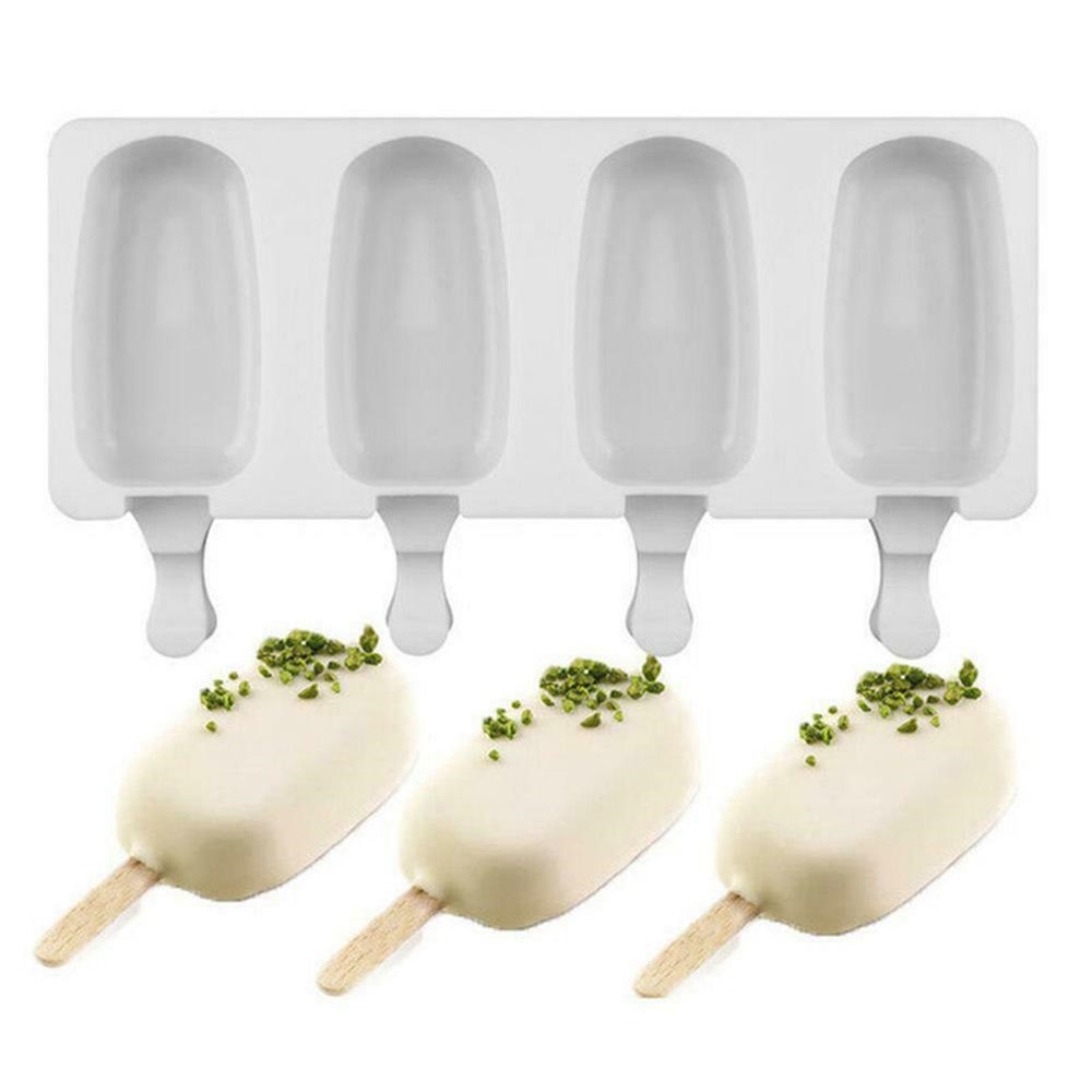 4 Cell Popsicle Maker Silicone Frozen Ice Cream Mold Juice Ice Lolly Pop Mould-10