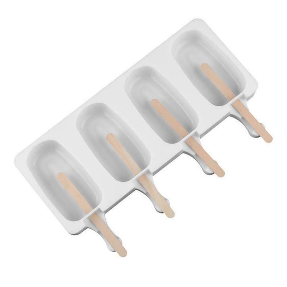4 Cell Popsicle Maker Silicone Frozen Ice Cream Mold Juice Ice Lolly Pop Mould-8