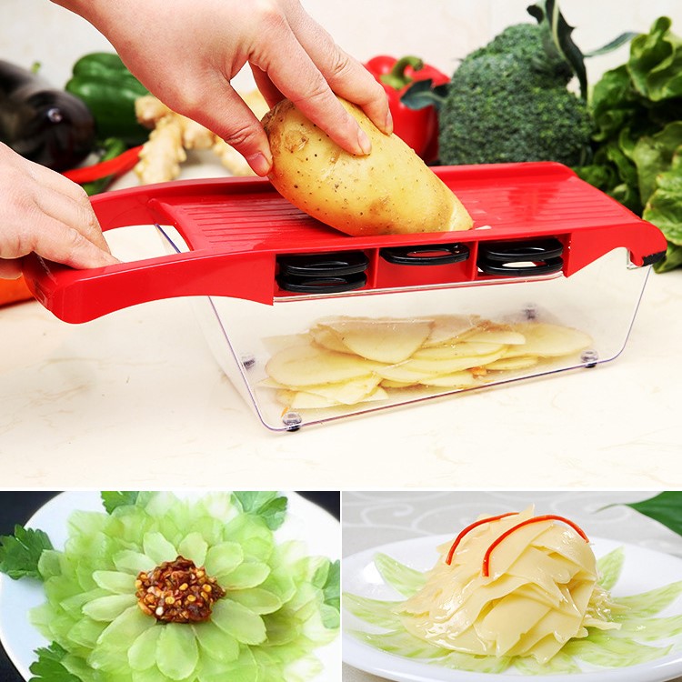 10 in 1 High Quality Vegetables Grater Portable Slicer Knife Set Kitchen Tool-8