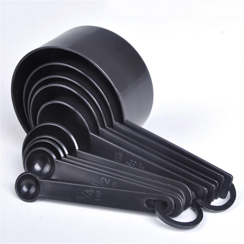 10 PCS Black Home Kitchen Baking Spoon Kit Tool Set-3