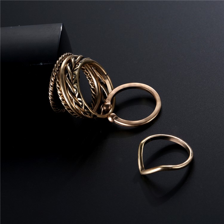 Women's Fashion Ring Bracelet Jewelry Set Plated Charm Set - Style A-6