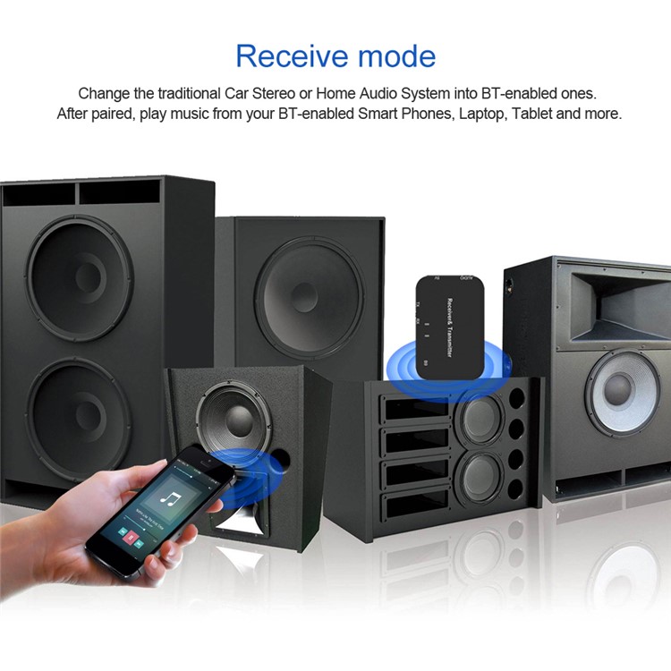 B9 2 in 1 Bluetooth Transmitter & Receiver Bluetooth Audio Adapter 3.5mm Stereo Audio Player-8