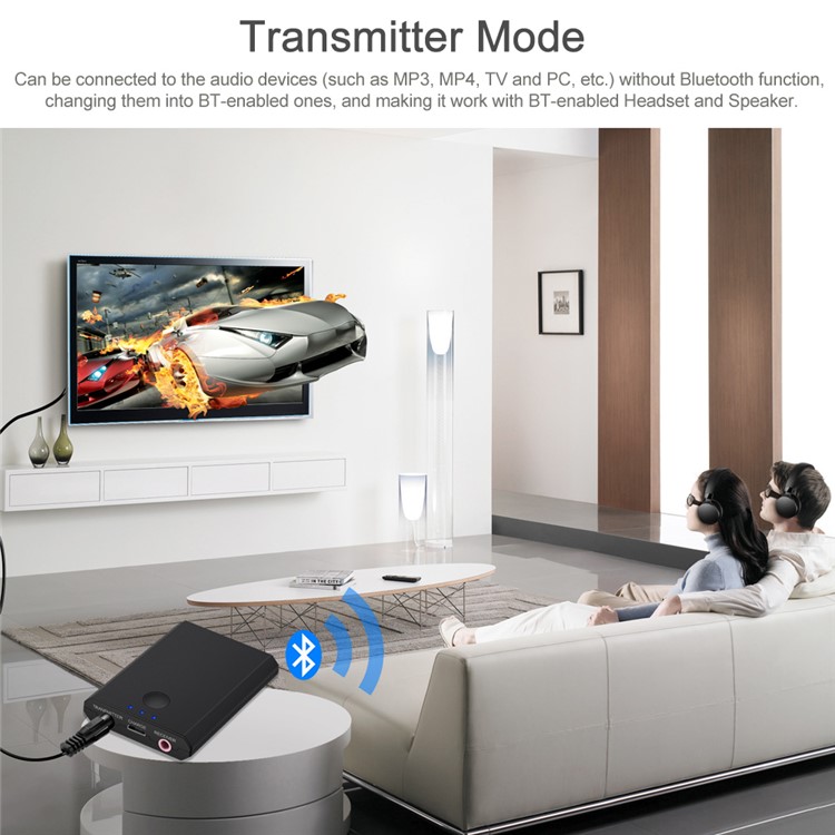 BLS-TX7 2 in 1 Bluetooth Transmitter & Receiver Bluetooth Audio Adapter 3.5mm Stereo Audio Player-8