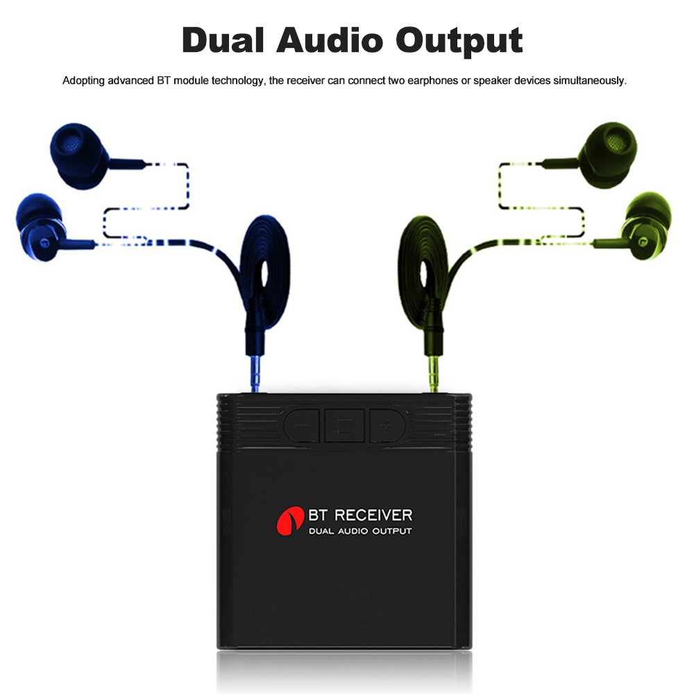 TS-B8 Bluetooth 4.1 Receiver Dual Audio Output 3.5mm Stereo Adapter-3