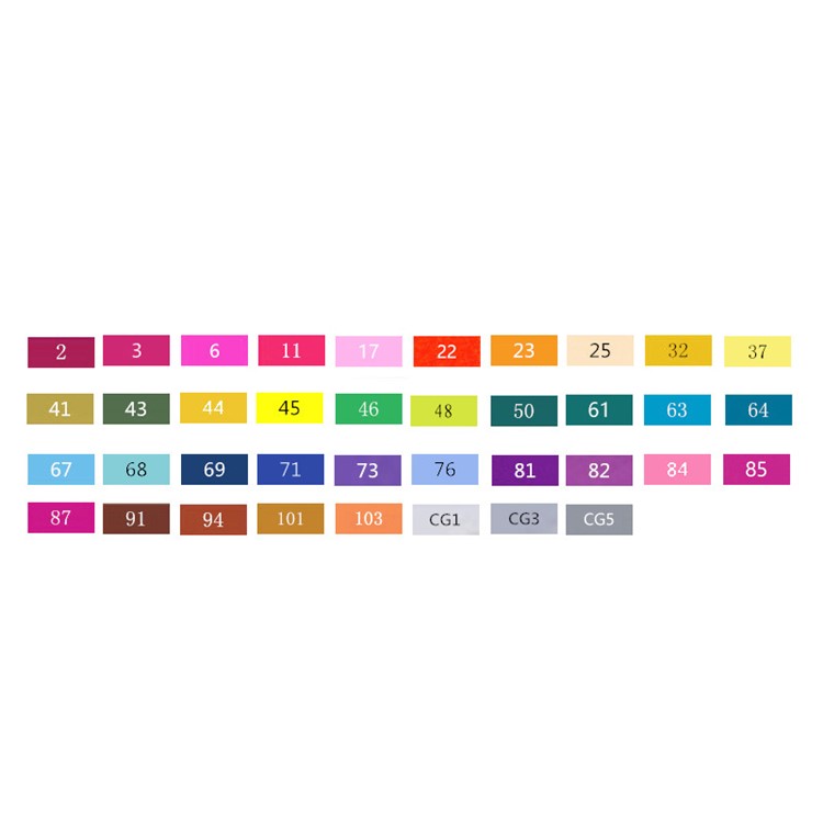 48 Colors Dual Tip Marker Highlighter Pens for Adult Coloring Books Crafting Drawing Art Markers-8