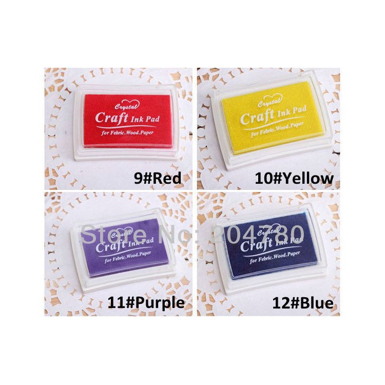 Crystal Craft Ink Pad Assorted Color 15Pcs-15