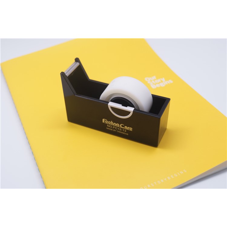 Mini Tape Dispenser Desktop Office Sellotape Sticky Pack Holder - Black-2