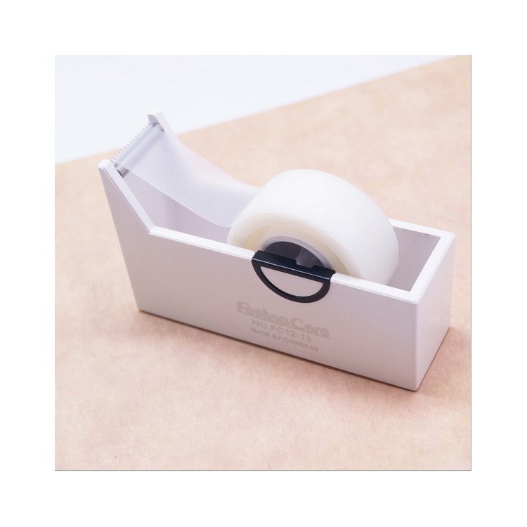 Novelty Tape Dispenser Mini Desktop Office Sellotape Sticky Pack Holder - White-1