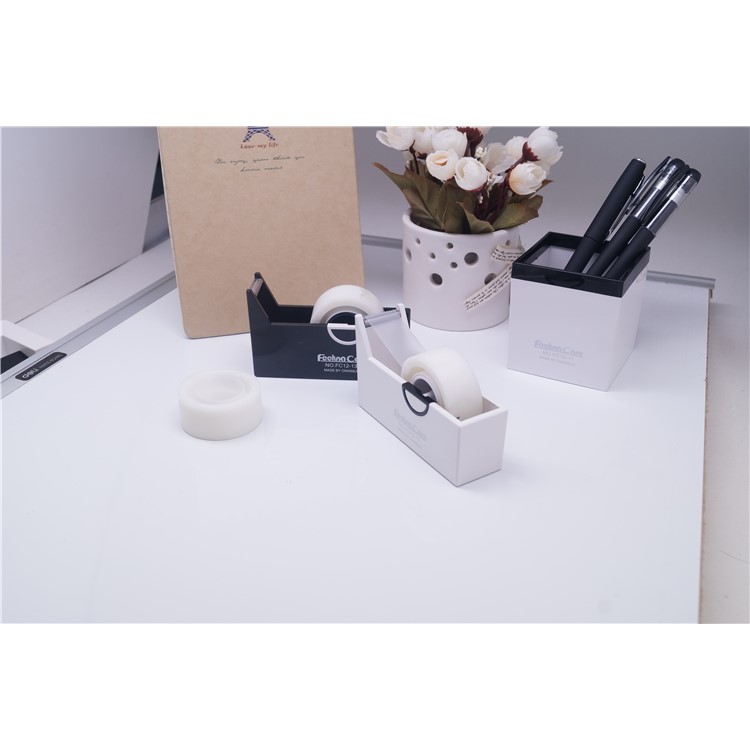 Novelty Tape Dispenser Mini Desktop Office Sellotape Sticky Pack Holder - White-4