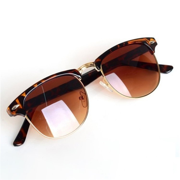 Retro Bicycle Cycling Sunglasses Round Lens Glasses Outdoor Sports Goggles - Tea