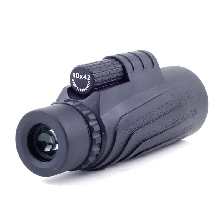 Single Hand Focus Waterproof Fog-proof 10x Zoom Monocular with Low-light-level Night Vision - Black-10