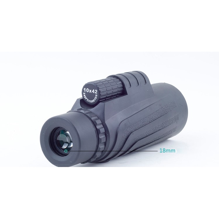 Single Hand Focus Waterproof Fog-proof 10x Zoom Monocular with Low-light-level Night Vision - Black-15