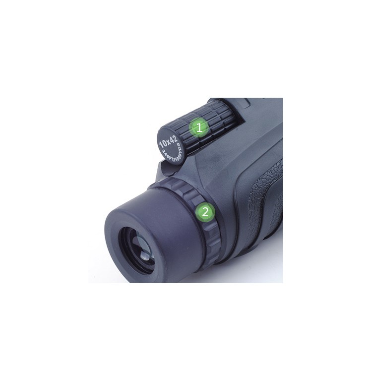Single Hand Focus Waterproof Fog-proof 10x Zoom Monocular with Low-light-level Night Vision - Black-17