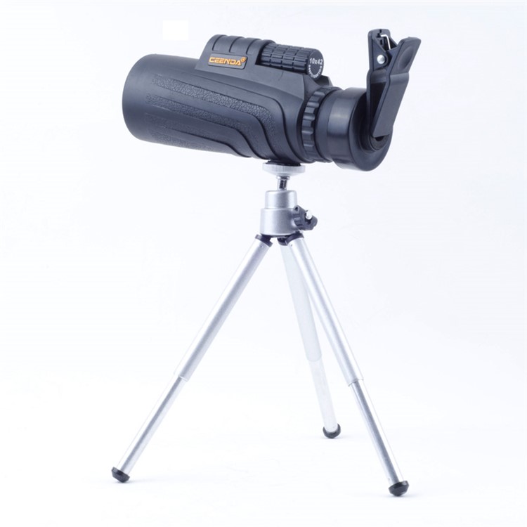 Single Hand Focus Waterproof Fog-proof 10x Zoom Monocular with Low-light-level Night Vision - Black-2