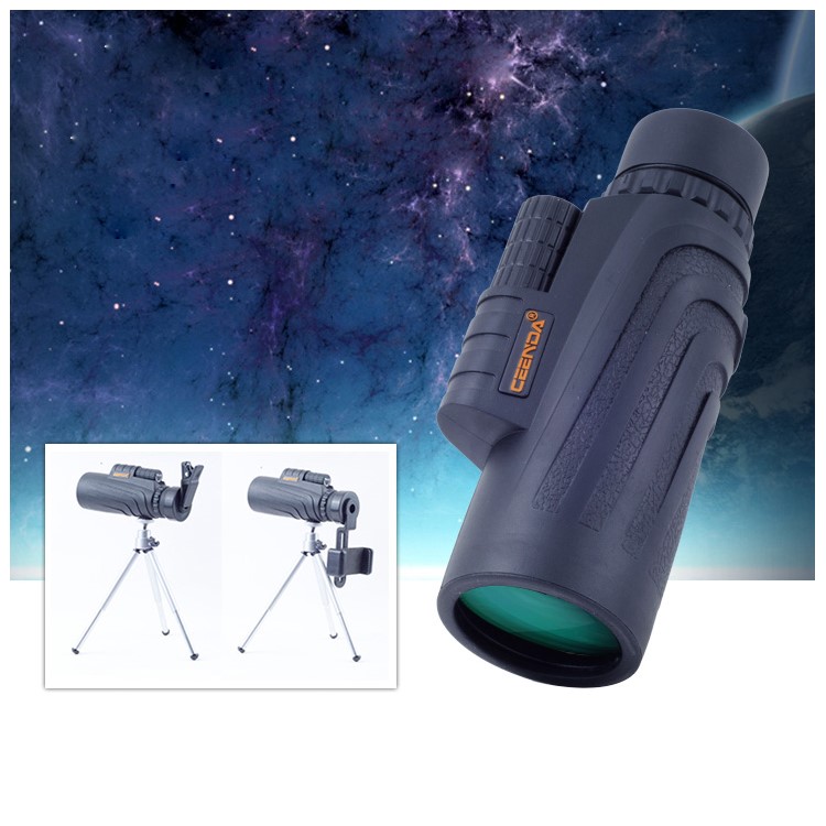 Single Hand Focus Waterproof Fog-proof 10x Zoom Monocular with Low-light-level Night Vision - Black-4