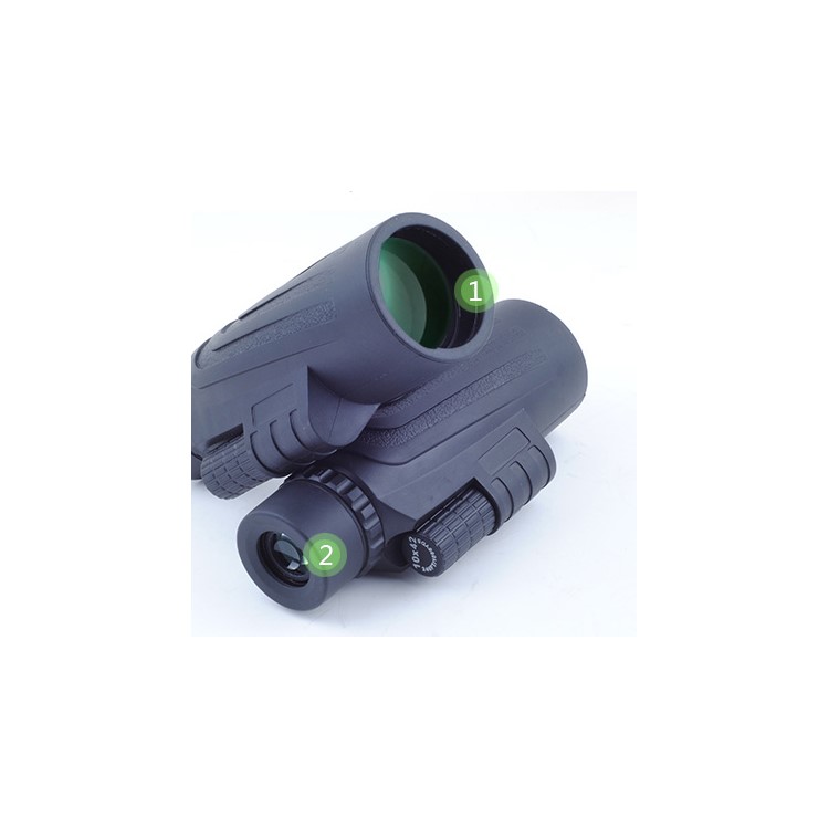 Single Hand Focus Waterproof Fog-proof 10x Zoom Monocular with Low-light-level Night Vision - Black-5