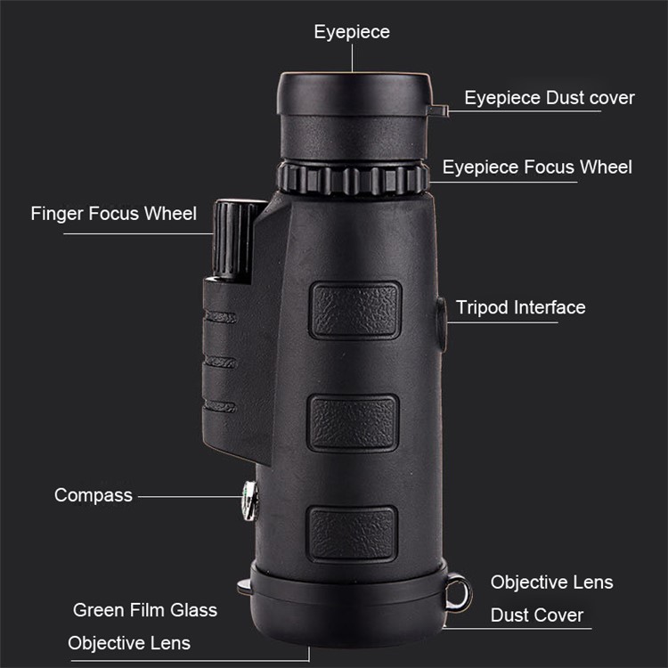 Waterproof 40x60 Compact Monocular Telescope High Power Monocular Scope for Bird Watching-9
