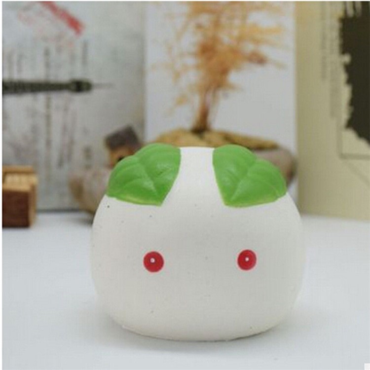 Lovely Cartoon Slow Rising Steamed Bun Squeeze Fun Toy Home Decoration - White-1