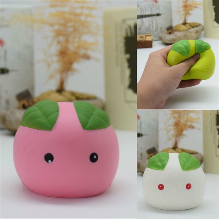 Adorable Cartoon Steamed Bun Hand Fidget Squeeze Pinch Toy Home Decoration - Green-6