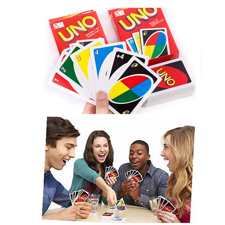 UNO Standard 108 Fun Cards Game for Family Friend Travel Playing Card and Instruction-4
