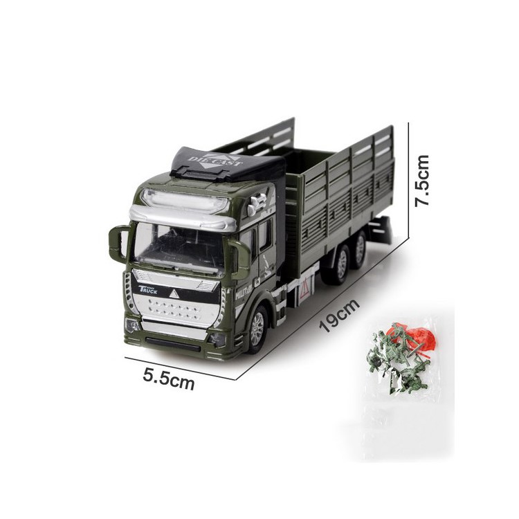 1:48 Scale Alloy Pull Back Truck Diecast Pullback Car Model for Children - Style 3