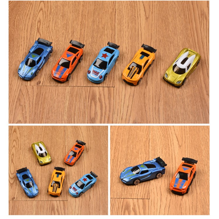 4Pcs/lot 1:50 Mini Cartoon Cute Taxi Alloy Car Model Kit for Kids - Random-4