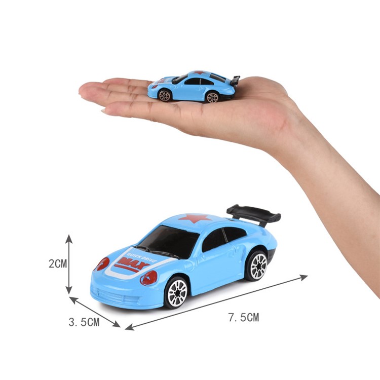 4Pcs/lot 1:50 Mini Cartoon Cute Taxi Alloy Car Model Kit for Kids - Random-5