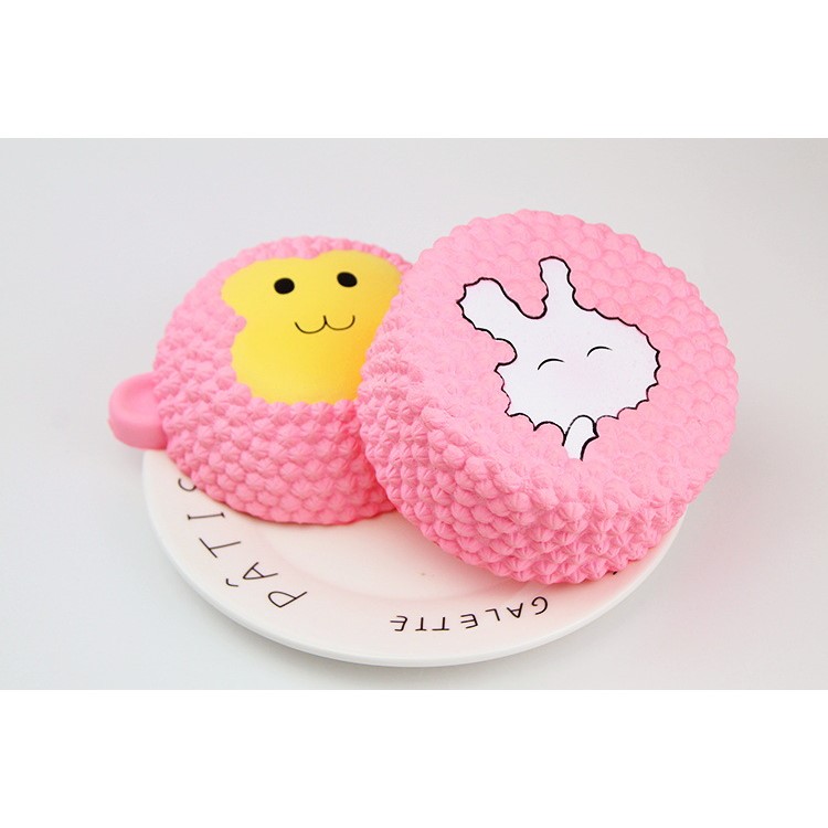 Slow Rising Squishy Cake Shape Stress Relief Soft Hand Toy - Monkey-2